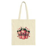 Coffee Tote Bag, Valentine Tote, Cute Coffee, Gift For Her, Tote Bag For Coffee Lover, Coffee Cup Tote Bag, Everyday Tote, Gift for - Tawshia